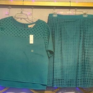 Teal Skirt Set